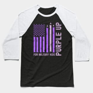 Purple Up For Military Kids Military Child Month Baseball T-Shirt